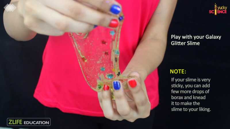 Make Glitter Galaxy Slime Using Glue And Borax Solution At Home - Slime,Science Kits,Science Experiments, Videos For Kids