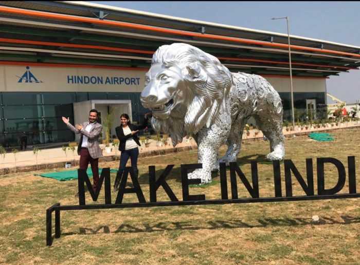 Make In India Lion, Hindon Airport - Extreme Thematic Design Co
