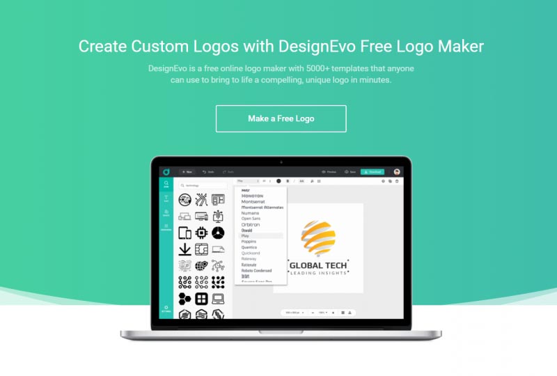 Make A Professional Logo For Your Blog With DesignEvo Online Logo Maker