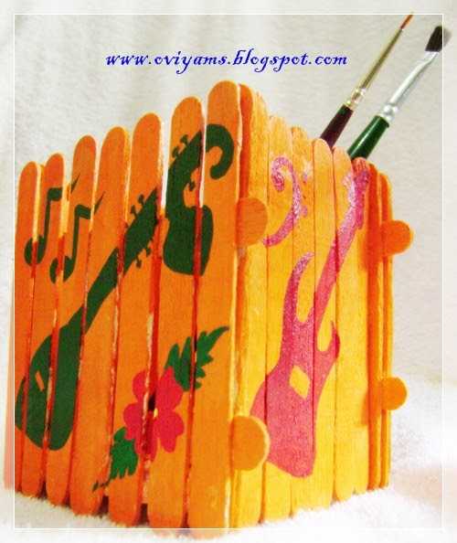Making Pen Holder Using Ice-cream Sticks