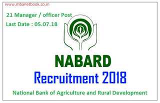Manager And Specialist Officer 21 Post | NABARD Recruitment 2018  