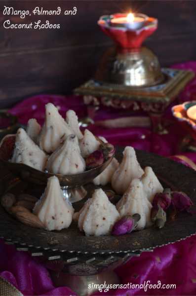 Mango, Almond And Coconut Ladoos.