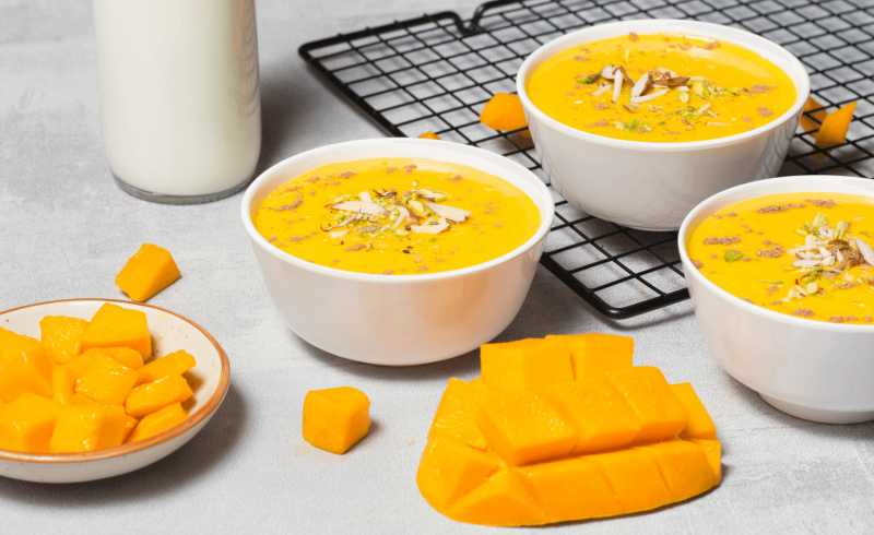 Mango Custard Recipe - Summer Dessert - Indian Vegetarian Recipes By Siddhi - Quick Recipes & Cooking Ideas