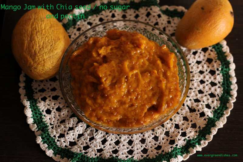 Mango Jam With Chia Seed / No Sugar And Pectin - Ever Green Dishes