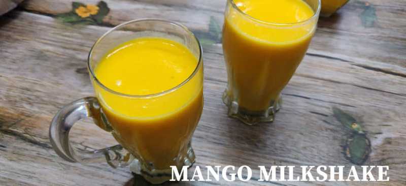 Mango Milkshake Recipe | Mango Shake | How To Make Mango Milkshake In 5 Minutes - Nams Corner