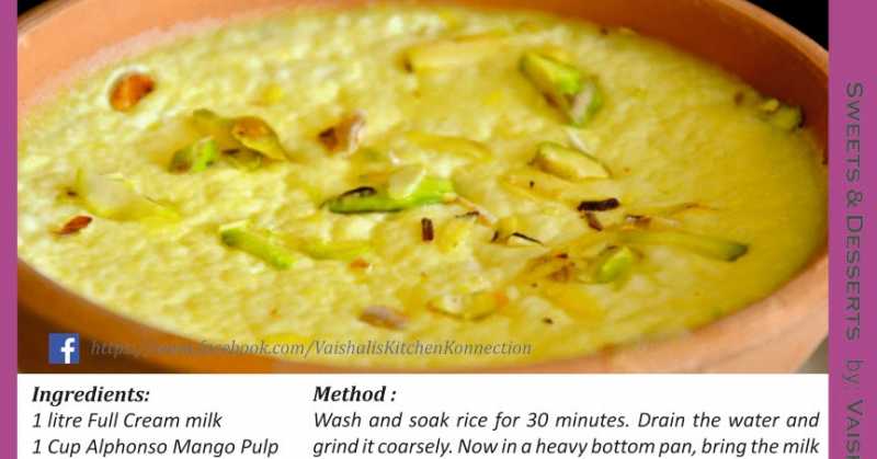 Mango Phirni / Aam Phirni