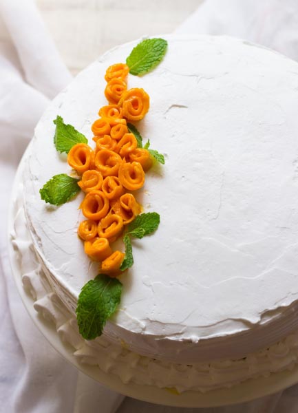 Mango Rose Cake