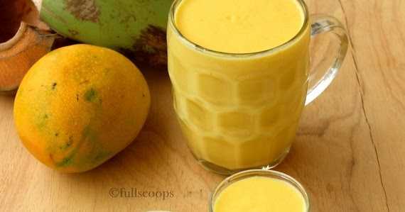 Mango Tender Coconut Milkshake | Mango Elaneer Milkshake