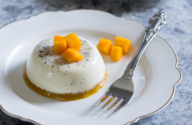 Mango Vanilla Bean Panna Cotta