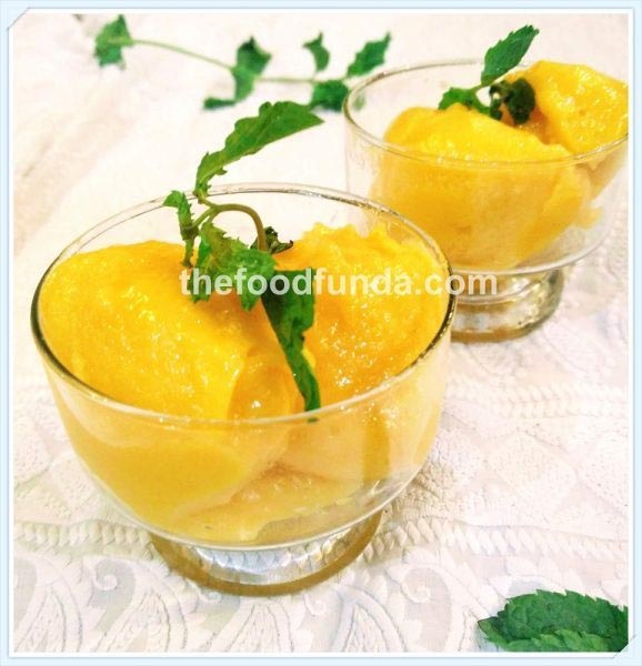 Mango Sorbet Recipe | Mango Ice Cream Without Milk - The Food Funda