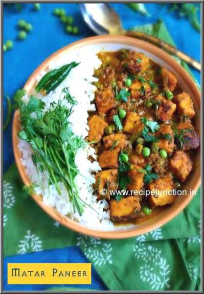 Matar Paneer ~ Paneer Cooked With Fresh Green Peas
