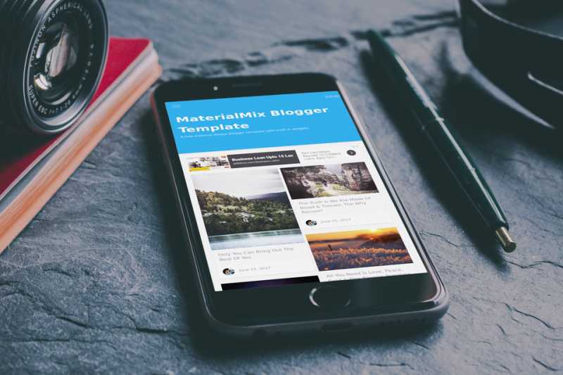 MaterialMix : A Free Material Design Blogger Template