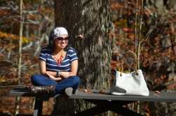 Maternity Fashion : Stripe Coral