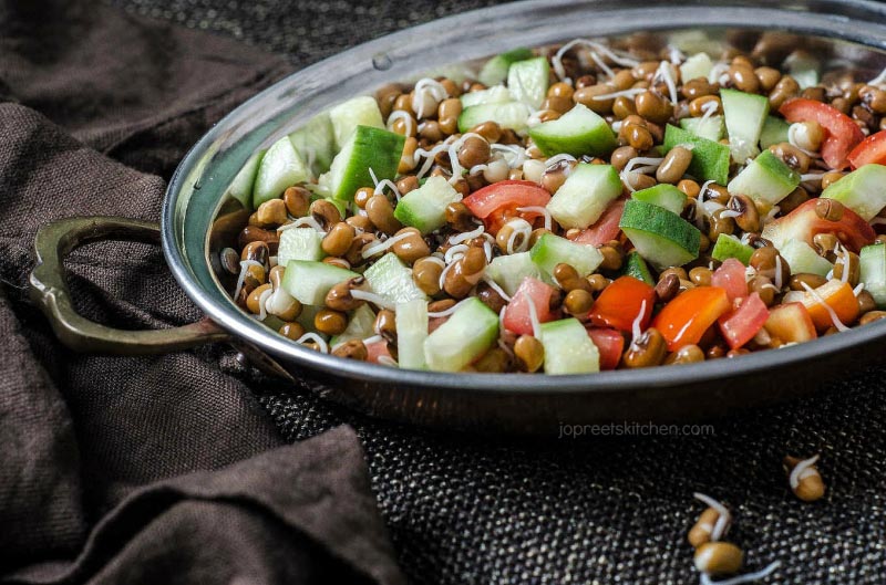 Matki Sprouts Salad | Simple Sprouts Salad Recipe | Jopreetskitchen