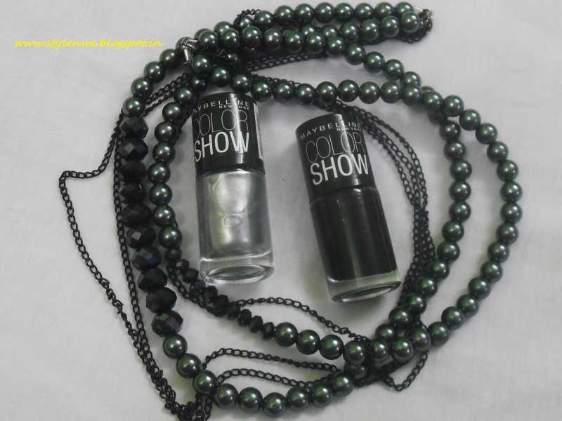 Maybelline Color Show Nail Polishes In Silver Linings And Blackout: Review And Swatches: