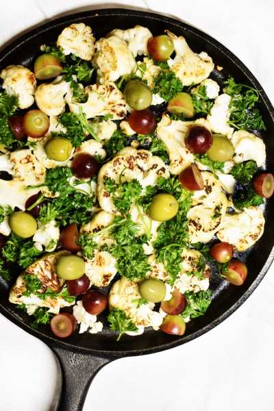 Mediterranean Roasted Cauliflower | A Warm Salad - The India Edition