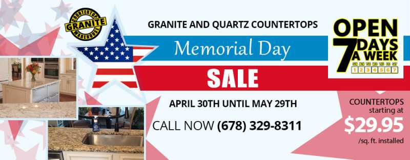 Memorial Day Sale 2019 - Granite Countertop Warehouse - Acworth, GA