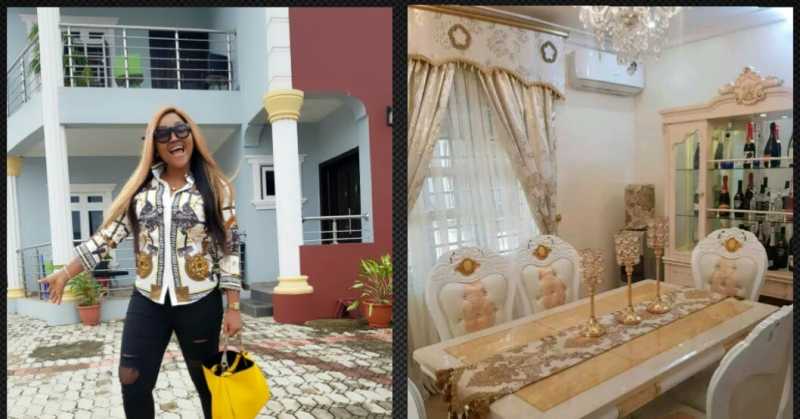 Mercy Aigbe Displays The Dinning Room Of Her Newly Acquired Mansion (photos)