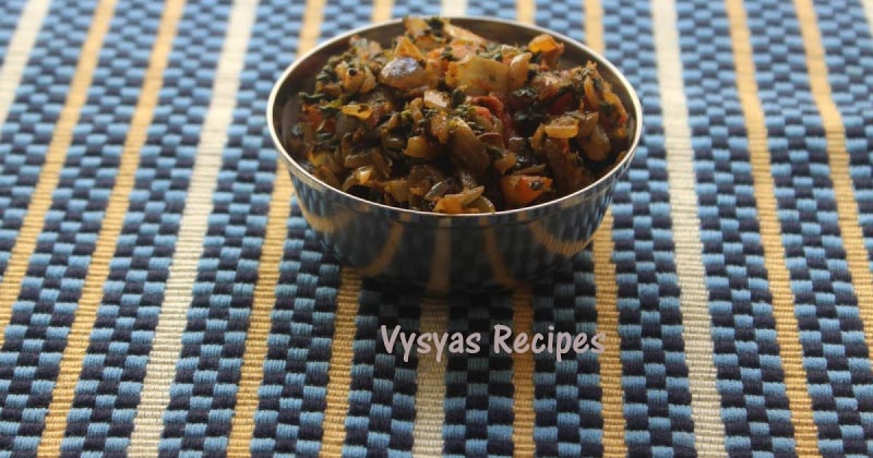 Methi Bhaji - Maharastrian Style Methi Bhaji