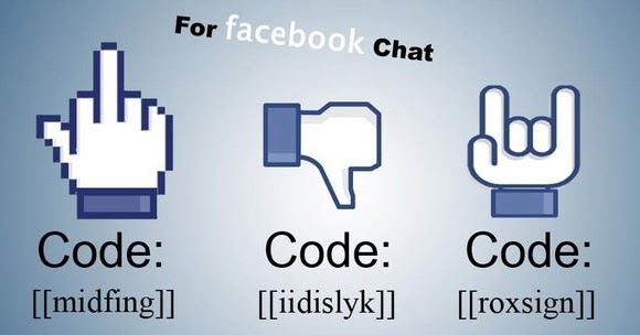 MidFinger, Dislike Hand & Rock Sign Facebook Chat Emoticons
