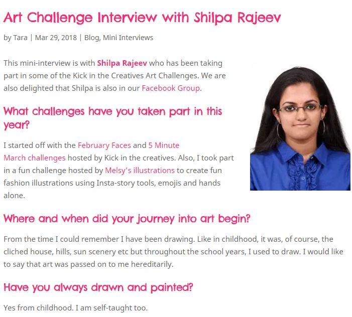 Mini Blog Interview By Kick In The Creatives