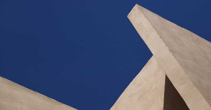 Minimalist Photography - By Prakash Ghai: Blue Sky Brown Walls