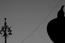 Minimalist Photography - by Prakash Ghai: Signboard Bird Vs Street Lamp