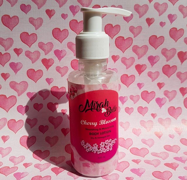 Mirah Belle Cherry Blossom Body Lotion Review - Indian Beauty Hub