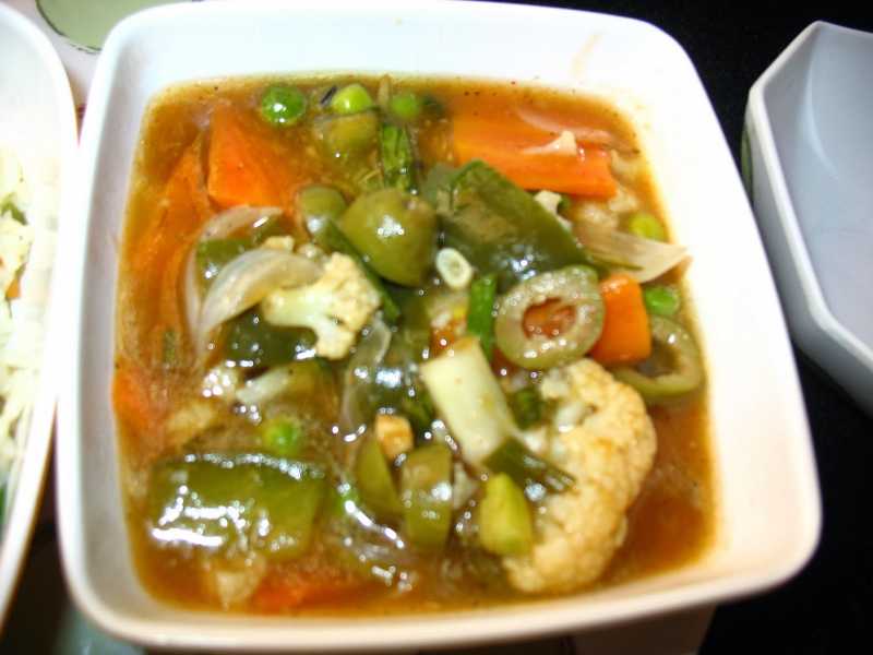 Mix Vegetable Gravy In Garlic Sauce - Chinese Style