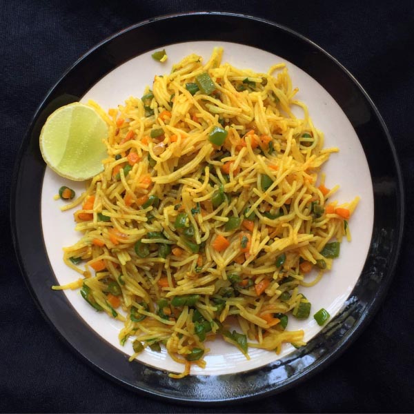 Mixed Vegetable Semiya Upma Recipe / Mixed Vegetable Vermicelli Upma
