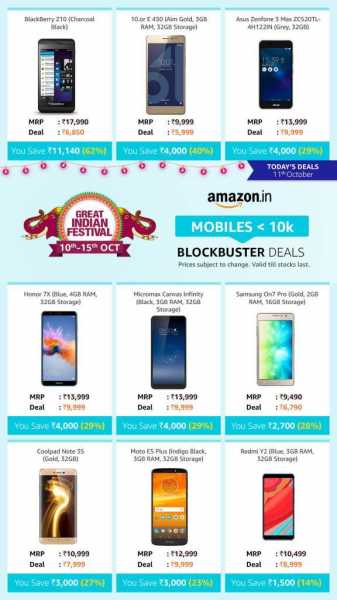 Mobiles Under 10000 In The Amazon Great Indian Festival Day 2