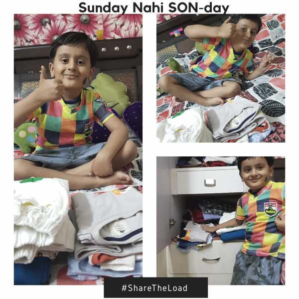 Mommy! Let Me Fold The Clothes - Its SON-Day #ShareTheLoad - Directing My Dreams