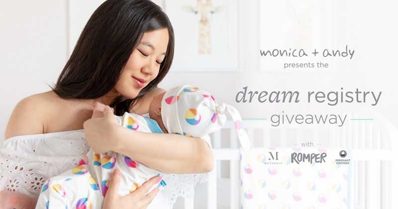 Monica And Andy Dream Registry Giveaway - Win A Motherlode Modern Layette Cuddle Box - ContestBig