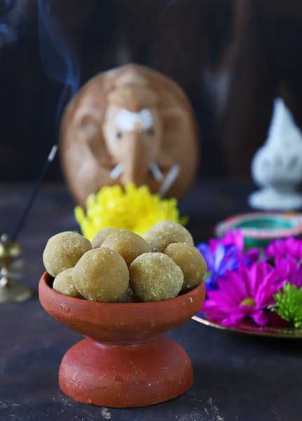 Moong Dal Laddu /Muger Laddu: Yellow Lentil Fudge Balls |Sweet| -