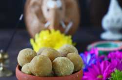 Moong Dal Laddu /Muger Laddu: Yellow Lentil Fudge Balls |Sweet| -