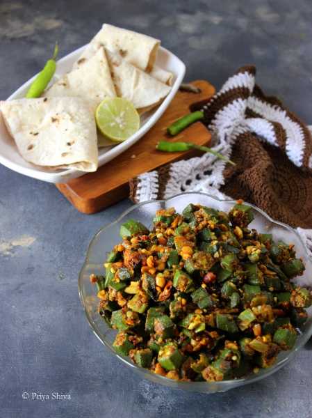 Moongphali Bhindi - Peanut Okra Fry
