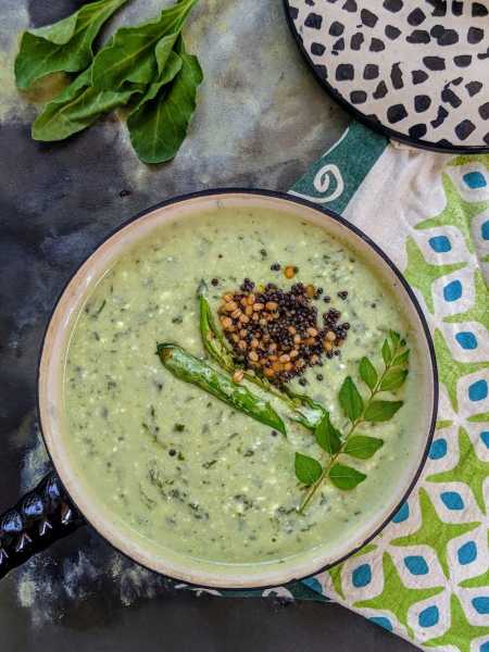 Morkeerai Or Spinach And Yogurt Stew : Garden To Plate