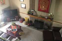 Morning sun rays in living room