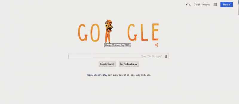 Mothers Day In UK ---Google Doodle.