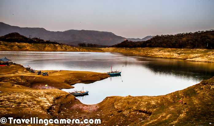 Motorboats Waiting For Passengers At Govind Sagar Lake In Una Region Of Himachal Pradesh, India