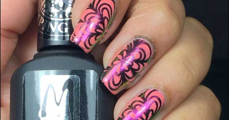 Multi-chrome Watermarble Nails Feat. Moyra Foil Stamping Polish