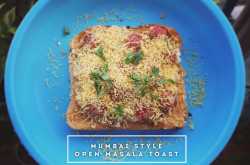 mumbai style open masala toast