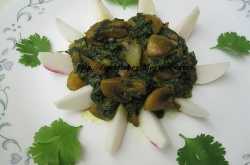Mushroom-Spinach Sabzi