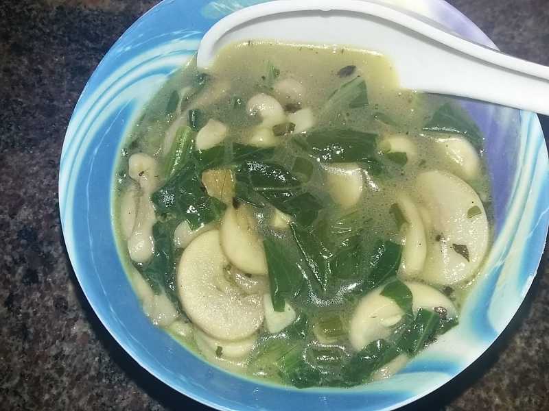 Mushroom And Bok Choy Soup