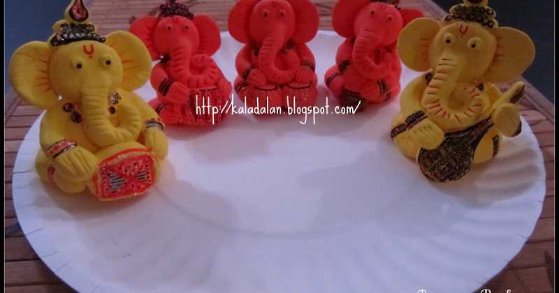 Musical Ganesha Made Using Air Dry Clay