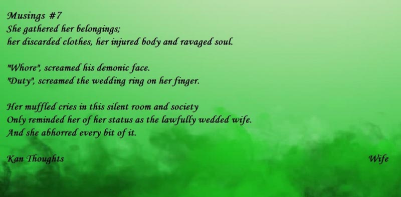 Musings #7: Wife
