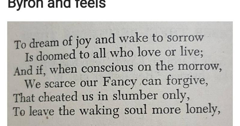 Musings :: Byron And Feels