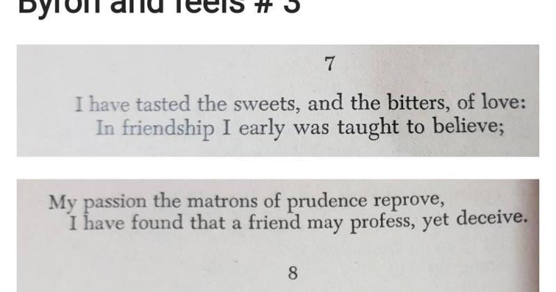 Musings :: Byron And Feels # 3