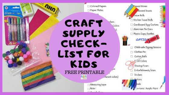 Must Have Craft Supplies For DIY Moms & Kids - FREE PRINTABLE