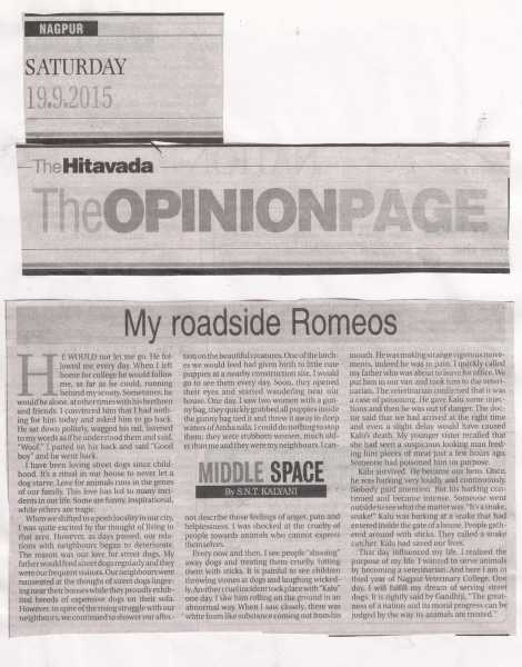 My Article In The Hitavada